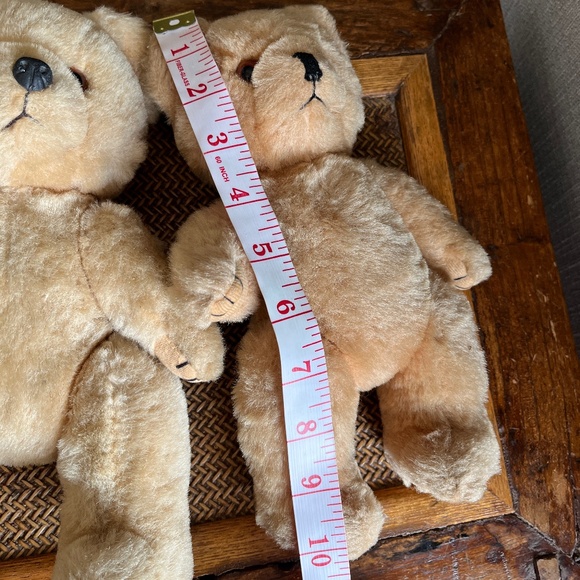 Pair of authentic, vintage, wool jointed Teddy bears, from Harrods - Picture 12 of 13